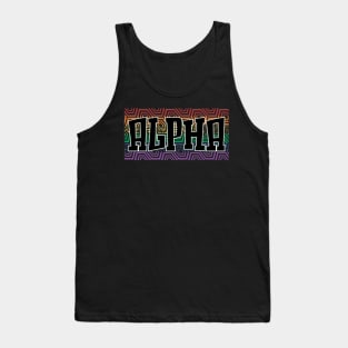 LGBTQ PATTERN USA ALPHA Tank Top